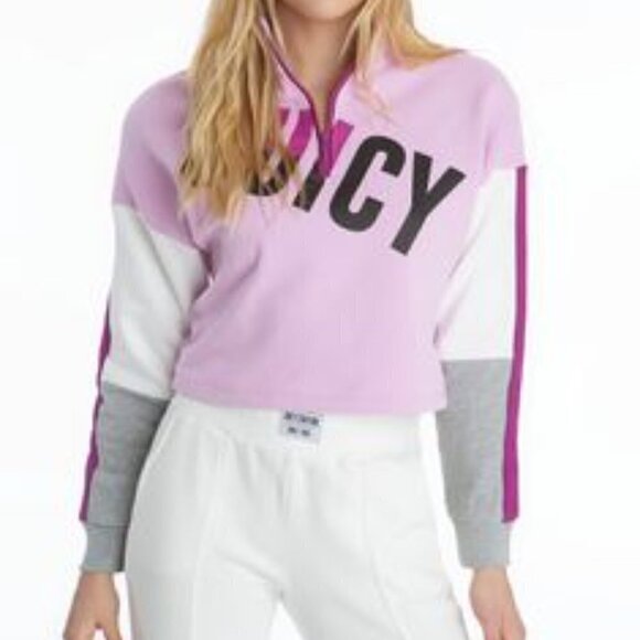 Juicy Couture Color Blocked Half Zip Pullover Jack - Picture 1 of 14